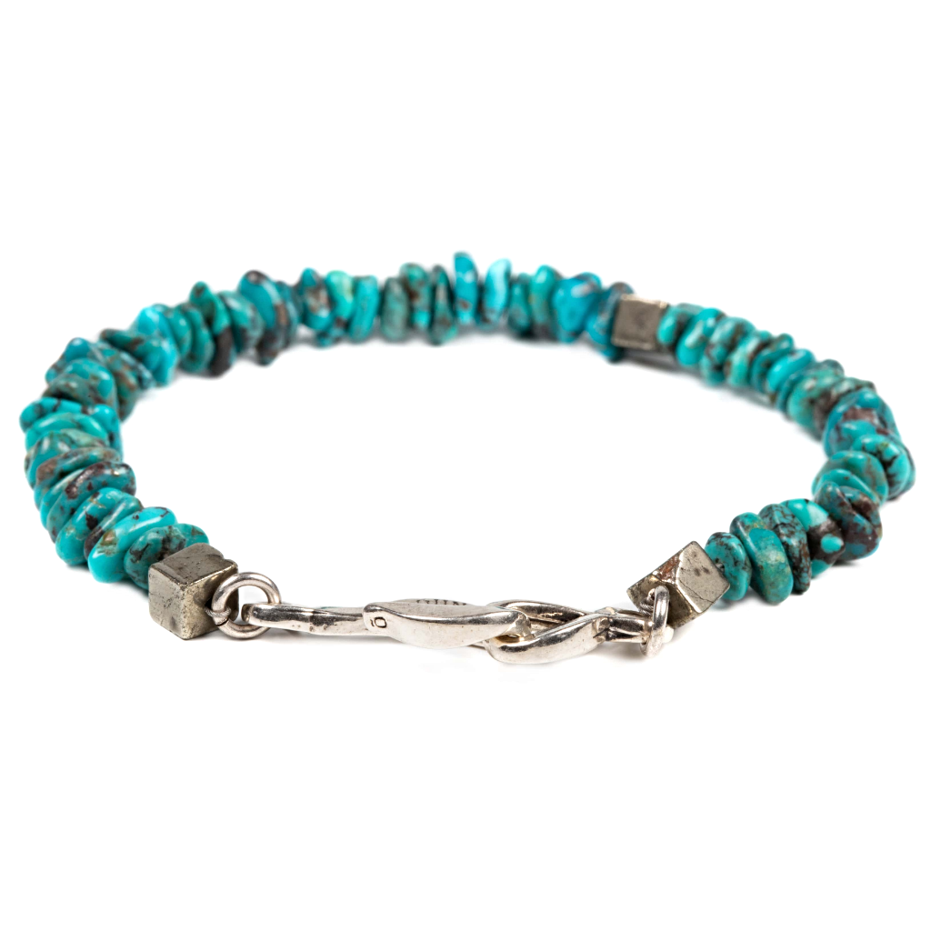 Bracelet turquoise créateur et fermoir argent ÕJIN by Léo