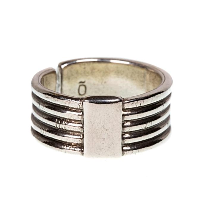 Bague créateur argent multirang modèle Fukusu ÕJIN by Léo