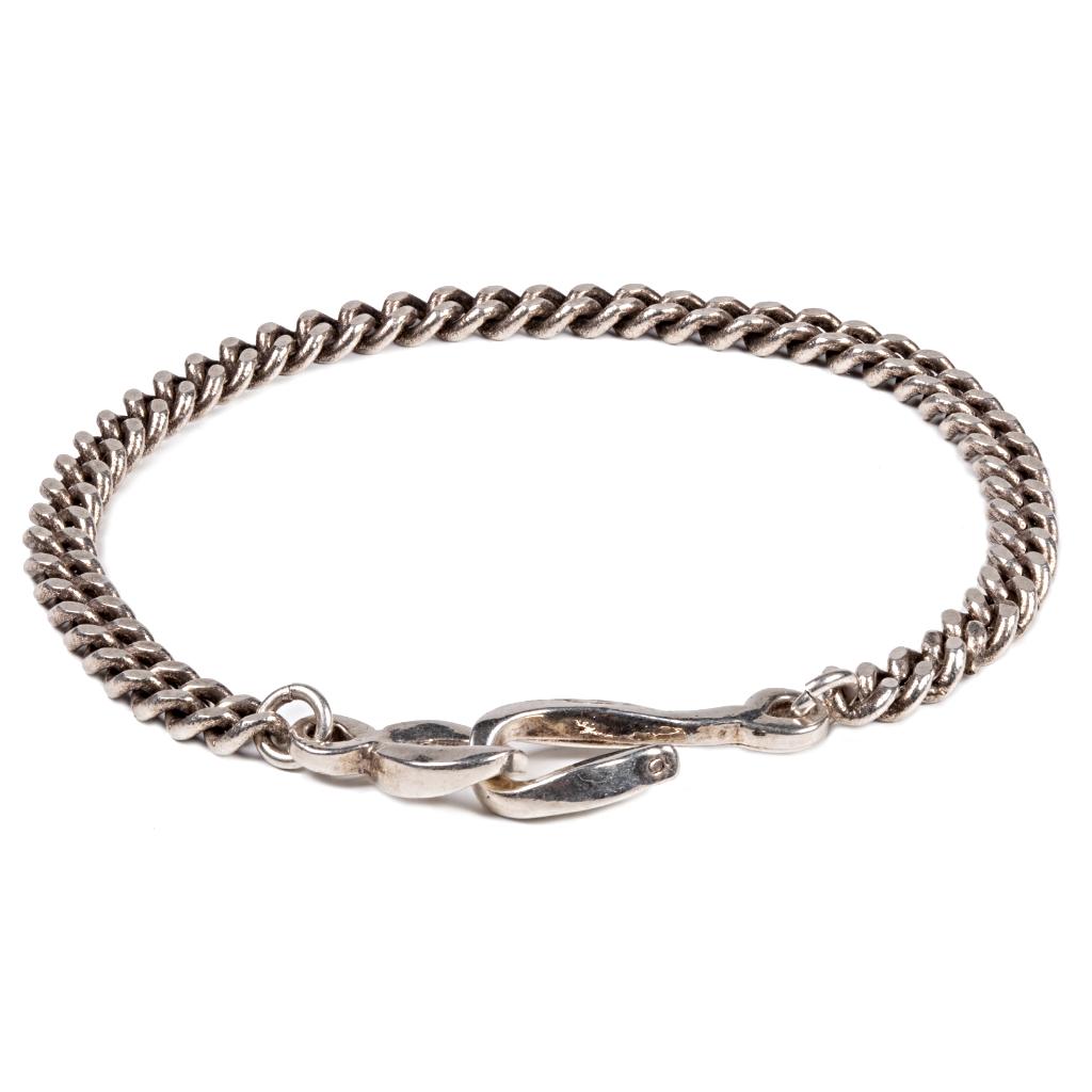 Gourmette Chaîne Plate Argent Homme ÕJIN by Léo