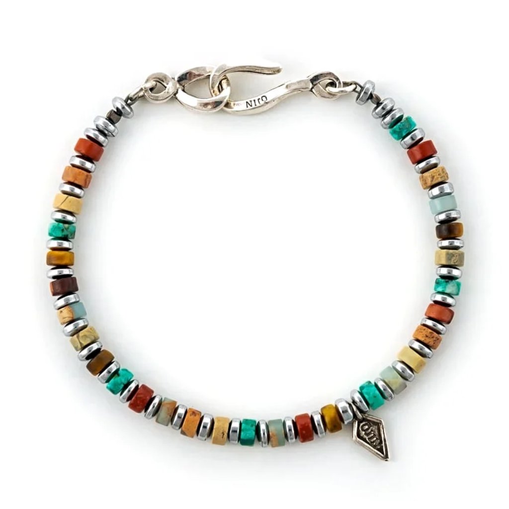 bracelet heishi homme pierres fines