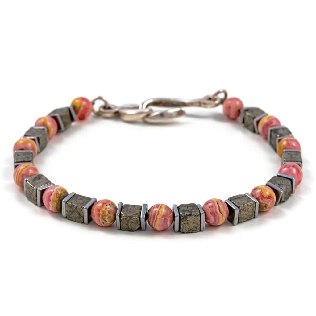 Bracelet japon Sakura pierre fine rhodochrosite ÕJIN by Léo