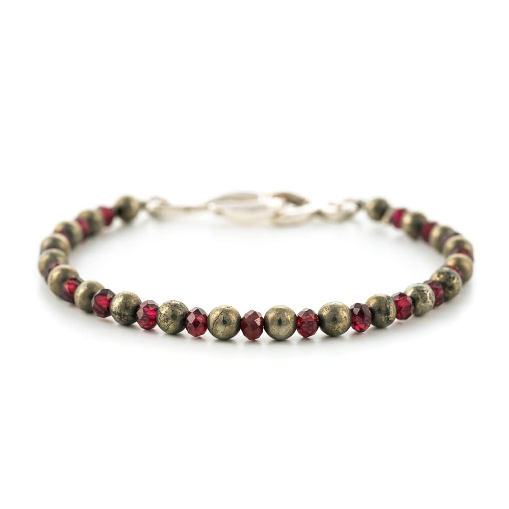 Bracelet créateur pierre grenat