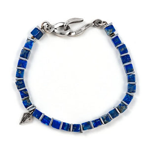 Bracelet lapis-lazuli et argent homme ÕJIN by Léo